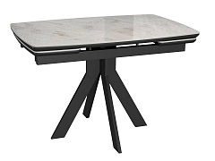 Стол DikLine DKU120 Керамика Italian Grey (глянец серый)/подстолье черное/опоры черные (2 уп.) - фото №1