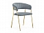 Kamelia 1 gray / gold Стул на металлокаркасе, велюр - миниатюра