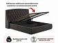 Мягкая кровать "Stefani" 1600 шоколад с подъемным механизмом - фото №4