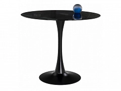 Tulip 90 black glass Стол стеклянный - фото №1