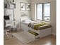 Односпальная белая кровать "Виктория" 800 с выдвижными ящиками - фото №2