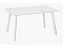 Стол DikLine HBS140 стекло белое/ опоры белые,  - миниатюра