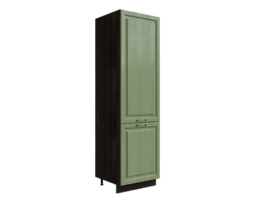 Шкаф П600 с 2-мя дверцами Ницца СЕР/ДУБ/ОЛИВ Ф46 - фото №1, 888_ММК-00071907