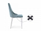 Kora light blue / white Стул на металлокаркасе - фото №10