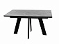 Стол DikLine SKM140 Керамика серый мрамор/подстолье черное/опоры черные (2 уп.) - фото №3