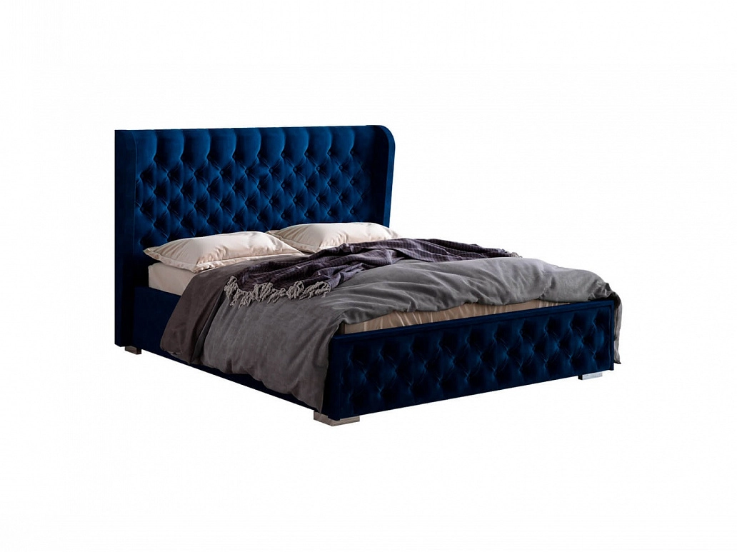 Кровать без основания Франческа 160х200, синий - фото №1