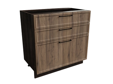 Шкаф Н803 с 3-мя ящиками Беверли ДБК/Дуб Бурбон Ф53 - фото №1, 888_ММК-00033796