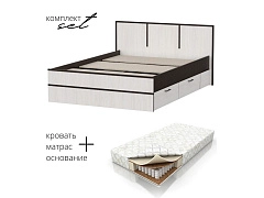 Кровать Карелия 140х200 с матрасом BS в комплекте - фото №1