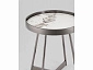 Журнальный столик STOOL GROUP STOOL GROUP Гера 50*50 Белая керамика, сталь тёмный хром - фото №4