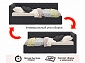 Односпальная кровать-тахта Afelia с ящиками 900 темная с ортопедическим основанием - фото №8