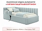 Мягкая кровать Milena 900 мята пастель с подъемным механизмом и матрасом ГОСТ - фото №17