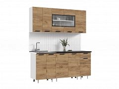 ЛДСП Кухня Рио NEW 1,8м дуб крафт (кастилло темный) - фото №1, mdmBS-MF-000121456