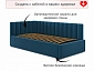 Мягкая кровать Milena с бортиком 900 синяя с подъемным механизмом - фото №8
