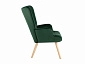Кресло STOOL GROUP Хью велюр темно-зеленый - фото №4