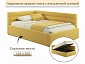 Мягкая кровать Aura 1200 желтая с подъемным механизмом - фото №3