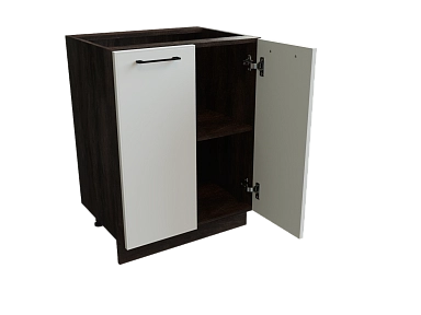 Шкаф Н600 с 2-мя дверцами Мемфис ДБК/БЕЛ/СОФТ Ф40 - фото №1, 888_ММК-00001577