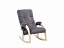 Кресло-качалка Модель 67 Дуб беленый, ткань V 32, ткань велюр - миниатюра