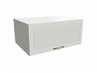 Шкаф ВГ810 верхний горизонтальный Моцарт БЕЛ/АНД/СИЛК Ф87 - фото №1