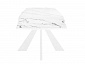 Стол DikLine SKU140 Керамика Белый мрамор/подстолье белое/опоры белые - фото №7