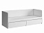 Кровать-диван Мальм (80х200), белый матовый - миниатюра