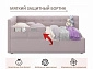 Односпальная кровать-тахта Colibri 800 лиловая с подъемным механизмом и защитным бортиком - фото №4