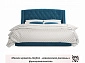 Мягкая кровать "Stefani" 1800 синяя с ортопед. основанием с матрасом АСТРА - фото №11