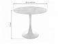 Tulip 90 super white glass Стол стеклянный - фото №3
