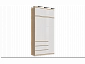 Челси Шкаф 1200 + антресоль 1200 (Белый глянец, Белый) - фото №3