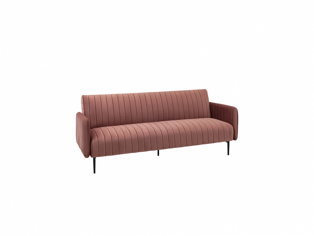Диван прямой STOOL GROUP Дрезден Велюр пыльно-розовый - фото №1