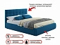 Мягкая кровать "Selesta" 1600 синяя с подъемным механизмом - фото №4