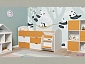 Кровать-чердак Малыш 7 (Белое дерево, Оранжевый) - фото №2