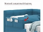 Односпальная кровать-тахта Colibri 800 синяя с подъемным механизмом и защитным бортиком - фото №5
