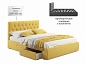 Мягкая кровать Verona 1600 желтая с ящиками - фото №3