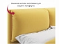 Мягкая кровать Vita 1600 желтая с подъемным механизмом - фото №6