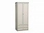 Шкаф комбинированный Эльмира 40.15 белый, белая кожа патина - миниатюра
