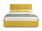 Мягкая кровать Olivia 1600 желтая с подъемным механизмом - фото №7