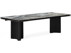 Адажио 240x110 mineral stone baldoser / черный Керамический стол - фото №1