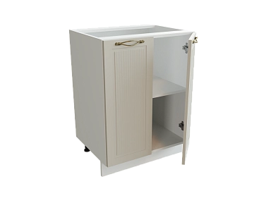 Шкаф Н600 с 1-ой дверью Моцарт БЕЛ/КВАРЦ ГРЕЙ Ф46 - фото №1, 888_ММК-00001720