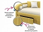 Мягкая кровать Elda 900 желтая с ортопедическим основанием и матрасом АСТРА - фото №4