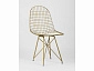 Стул Stool Group Eiffel Золотой/Белая подушка  - фото №3