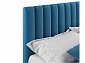 Мягкая кровать Olivia 1600 синяя с подъемным механизмом - фото №7