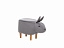 Пуф Leset Rabbit COMBI, ткань велюр - миниатюра