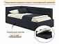 Мягкая кровать Aura 900 черная с подъемным механизмом - фото №3