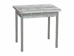 Эко 80х60 стол обеденный раскладной / бетон темный/металлик - фото №1
