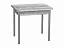 Эко 80х60 стол обеденный раскладной / бетон темный/металлик,  - миниатюра