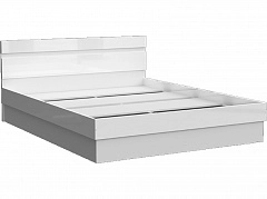 Челси Кровать 140 (Белый глянец, Белый) - фото №1, mdmMF-000079222