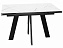 Стол DikLine SKM120 Керамика Белый мрамор/подстолье черное/опоры черные (2 уп.),  - миниатюра