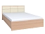 Кровать Амели 201 Люкс 160х200, дуб, искусственная кожа - миниатюра