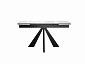 Стол DikLine SFU140 стекло белое мрамор глянец/подстолье черное/опоры черные (2 уп.) - фото №9