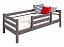 Кровать Соня (вариант 4) с защитой по центру, лаванда, массив - миниатюра